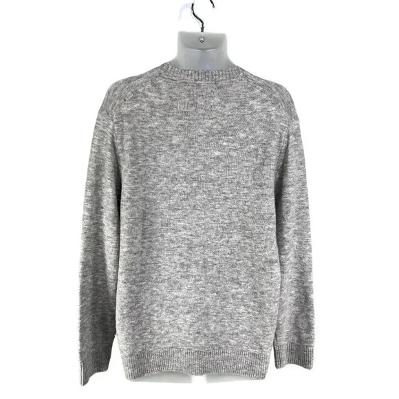 Abercrombie & Fitch NEW Mens XL Gray Wool Alpaca Blend Logo Crewneck Sweater - Picture 2 of 14
